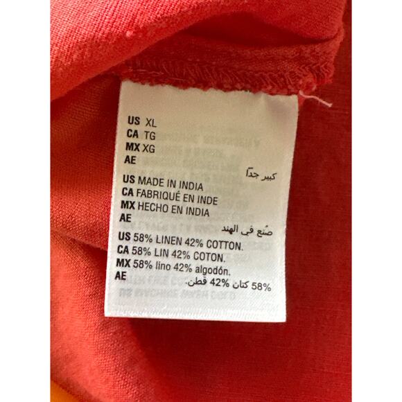 Linen Charter Club Luxury Boho Hippie Balloon Sleeve Ombré Top XL Festival - Picture 8 of 12